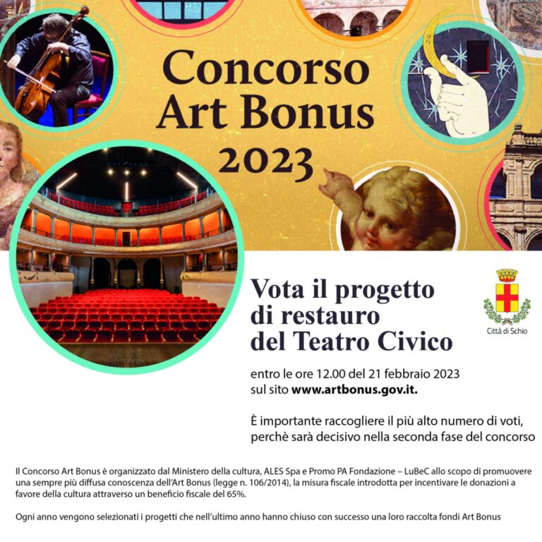 Concorso Art Bonus, sostieni il progetto del Teatro Civico